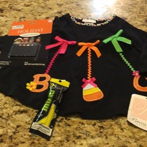 Halloween BOO Dress-Make-Up-Glow sticks NWT Sz 24M